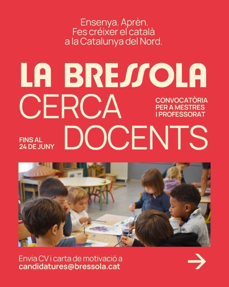 La Bressola recrute des enseignants pour consolider l’école en catalan en Catalogne du Nord 2 captacio docents bressola 1 2